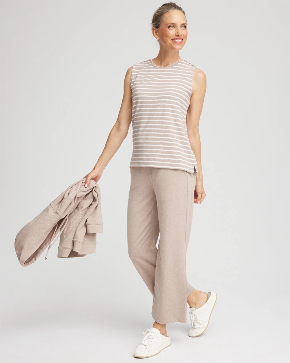 Zenergy® UPF Sleeveless Metallic-Striped Tank - Chico's