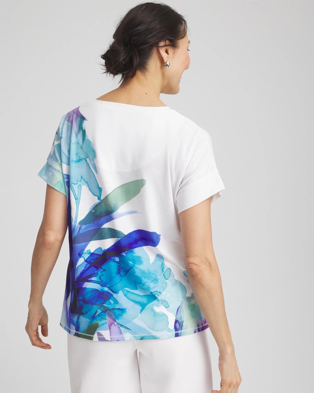 Zenergy® Floral Scoop Neck Tee - Chico's