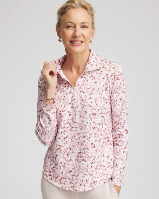 Zenergy® UPF Printed Zip-Front Pullover - Chico's