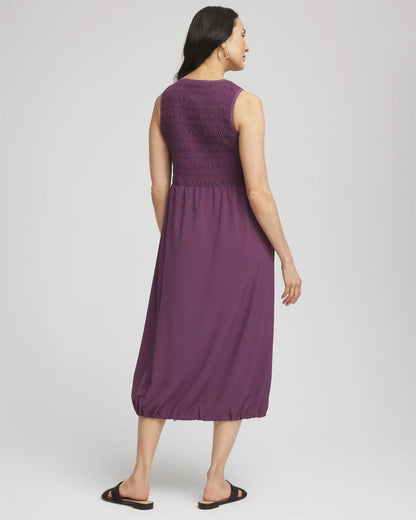 Zenergy® UPF Smocked Midi Dress - Chico's