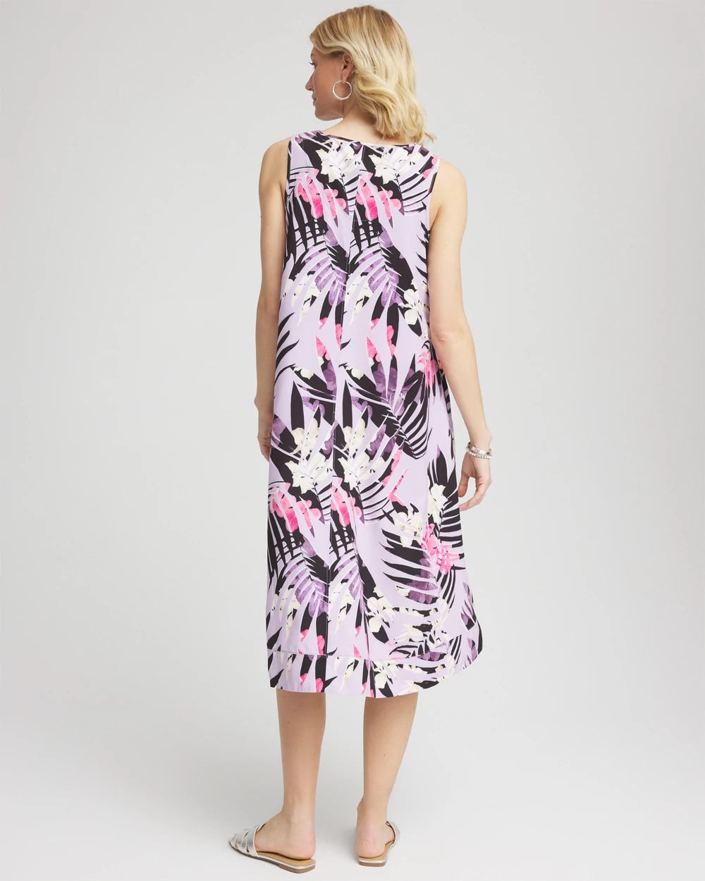 Zenergy® Floral Palms Lightweight Midi Dress - Chico's