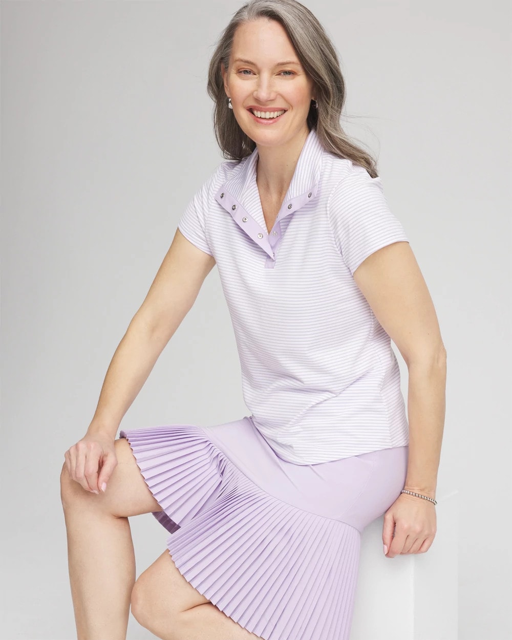 Zenergy® Striped UPF Short-Sleeve Top - Chico's