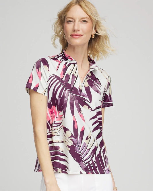 Zenergy® UPF Ruffle-Neck Polo - Chico's