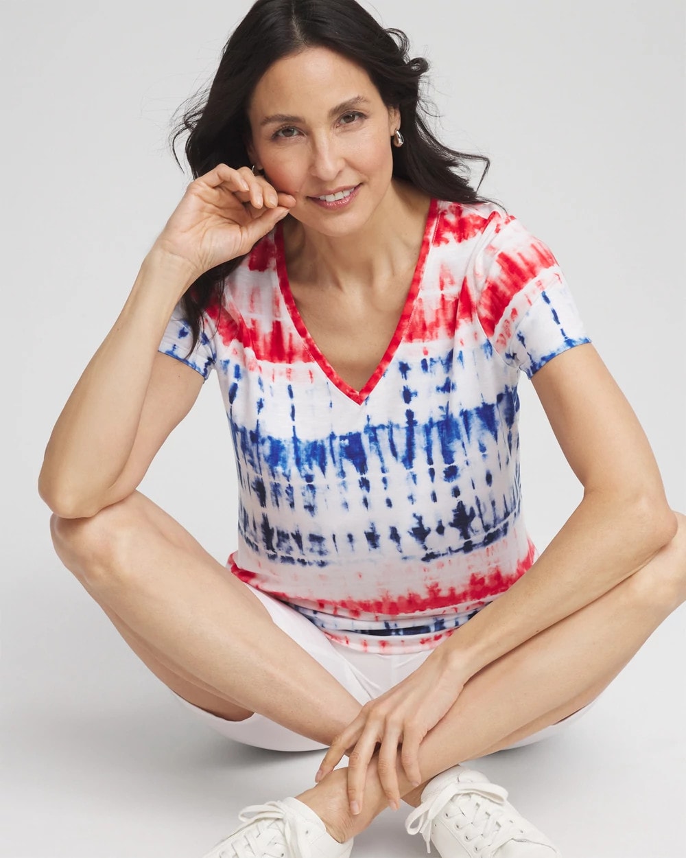 Zenergy® Americana Tie-dye V-Neck Tee - Chico's