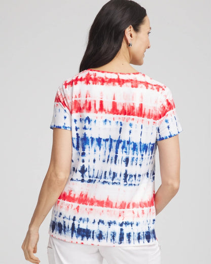 Zenergy® Americana Tie-dye V-Neck Tee - Chico's