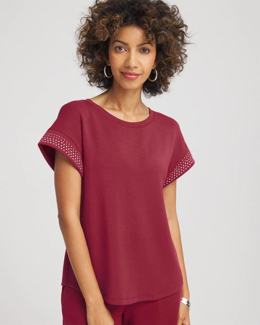 Zenergy® Embellished Short-Sleeve Top - Chico's