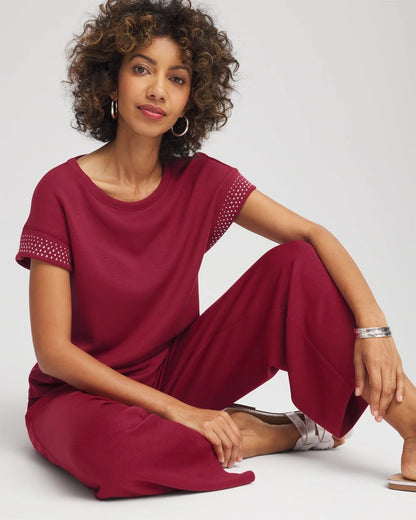 Zenergy® Embellished Short-Sleeve Top - Chico's
