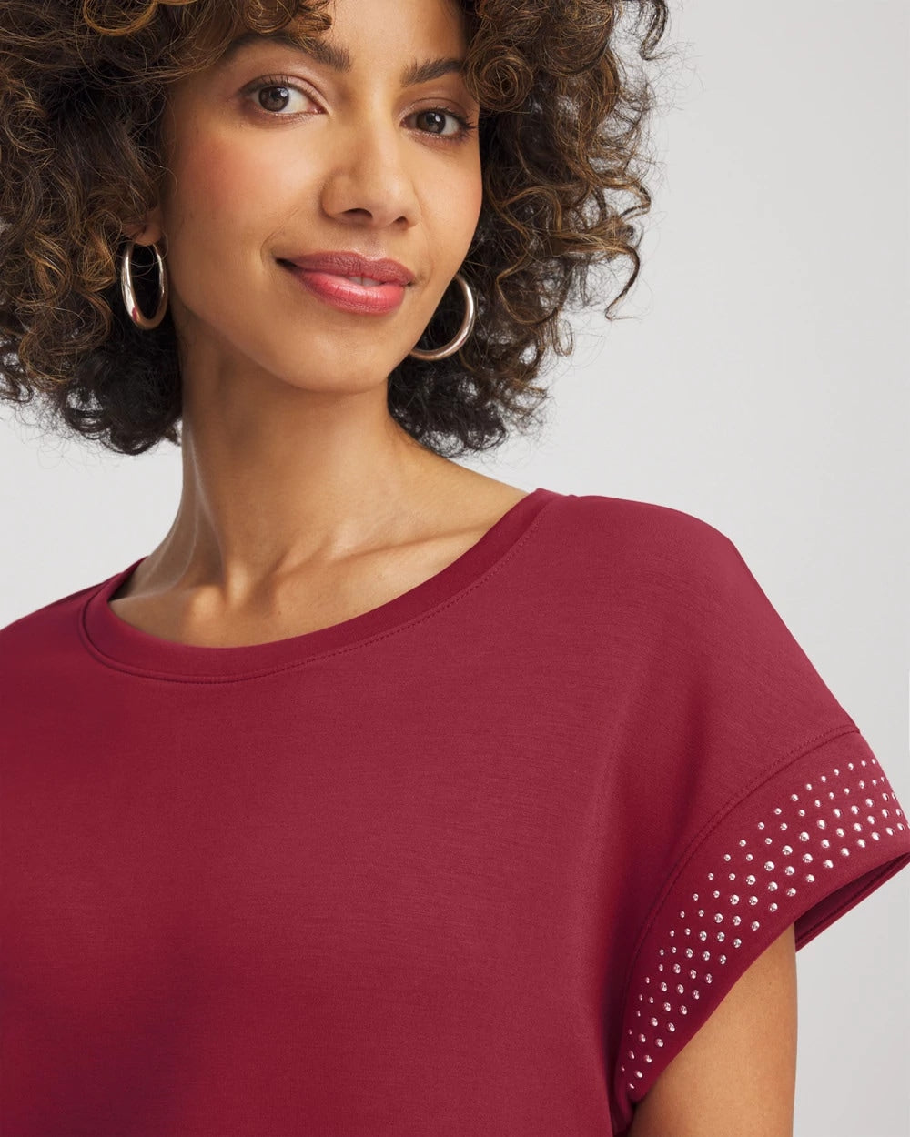 Zenergy® Embellished Short-Sleeve Top - Chico's