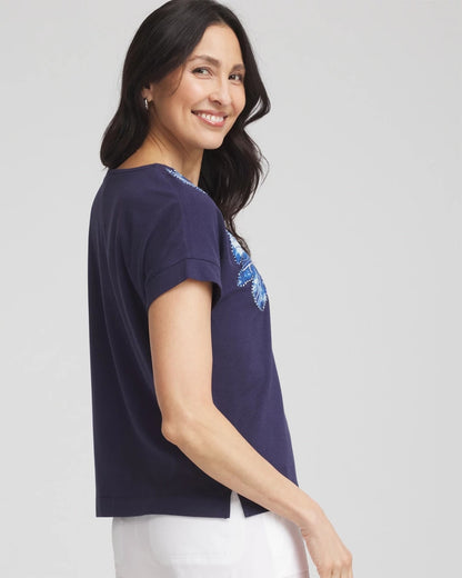 Zenergy® UPF Knit Applique Dolman Top - Chico's