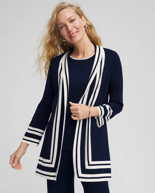 Travelers™ Contrast Border Cardigan - Chico's