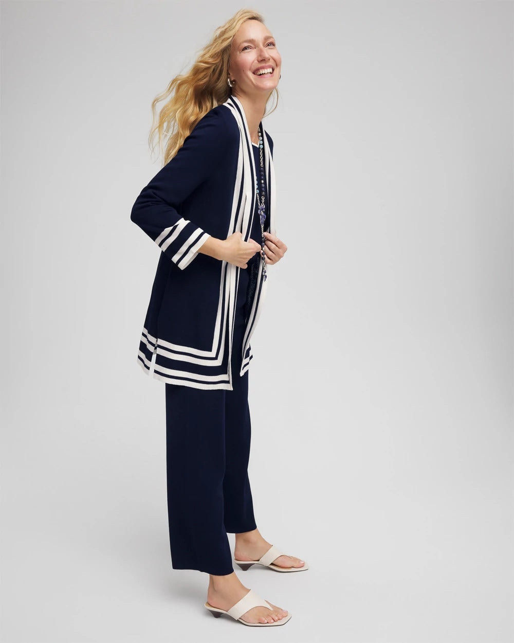 Travelers™ Contrast Border Cardigan - Chico's