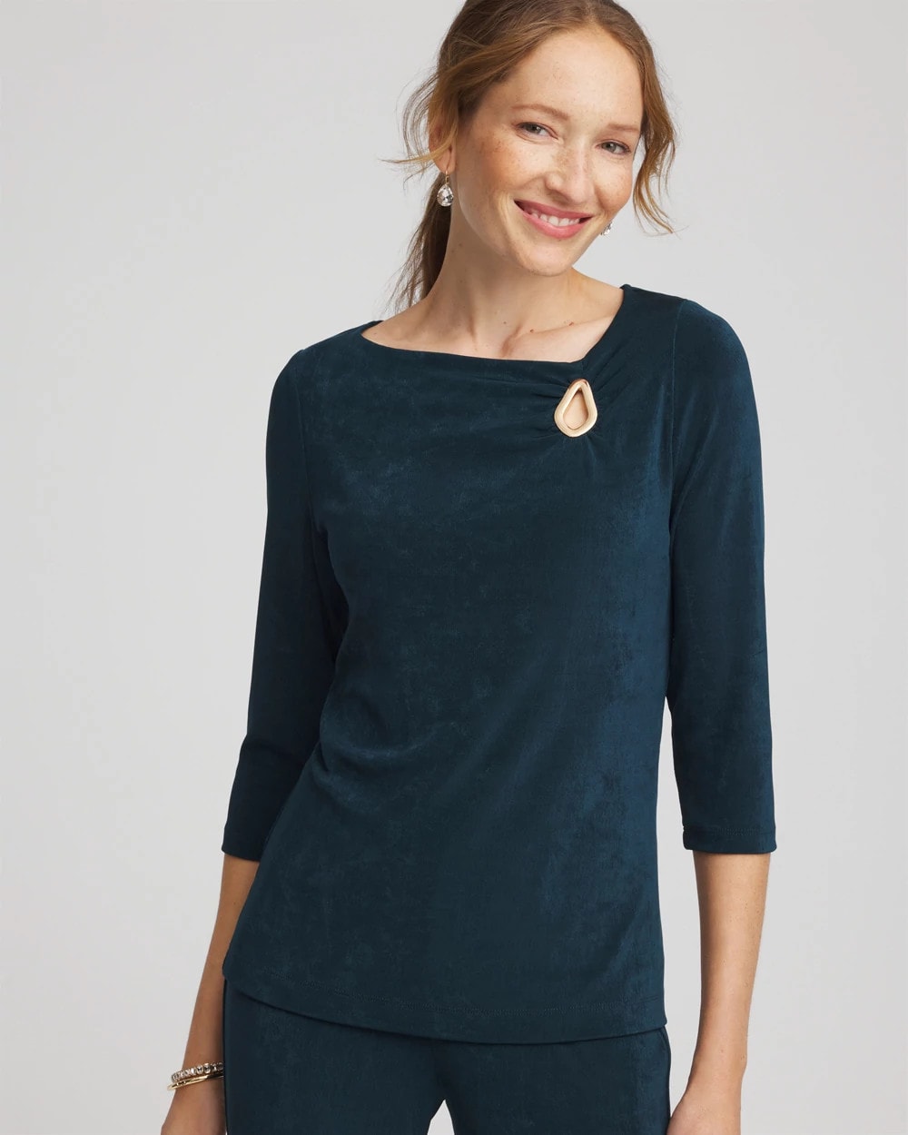 Travelers™ Asymmetrical 3/4 Sleeve Top - Chico's