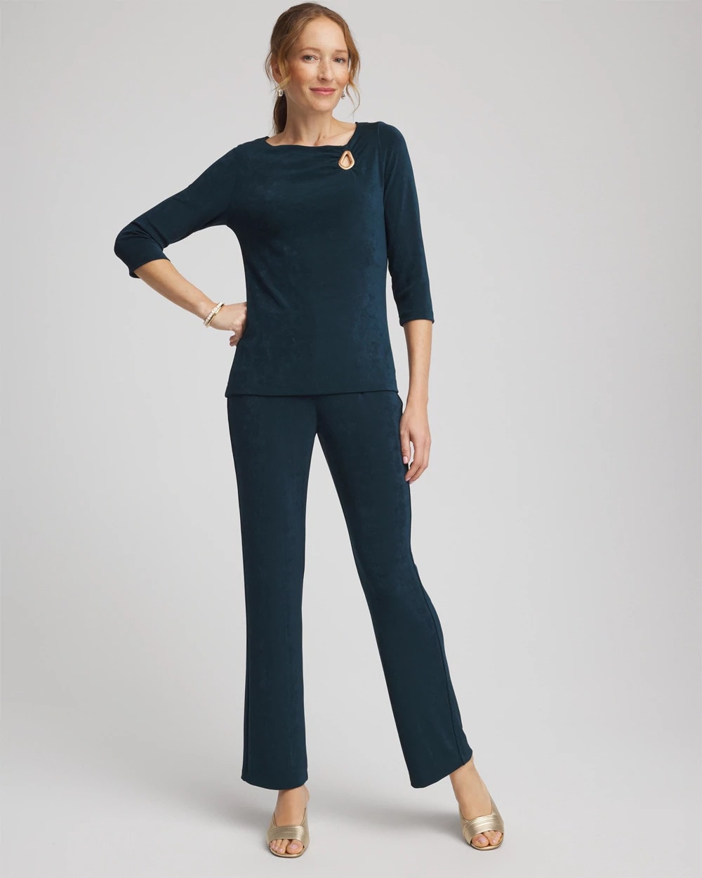 Travelers™ Asymmetrical 3/4 Sleeve Top - Chico's