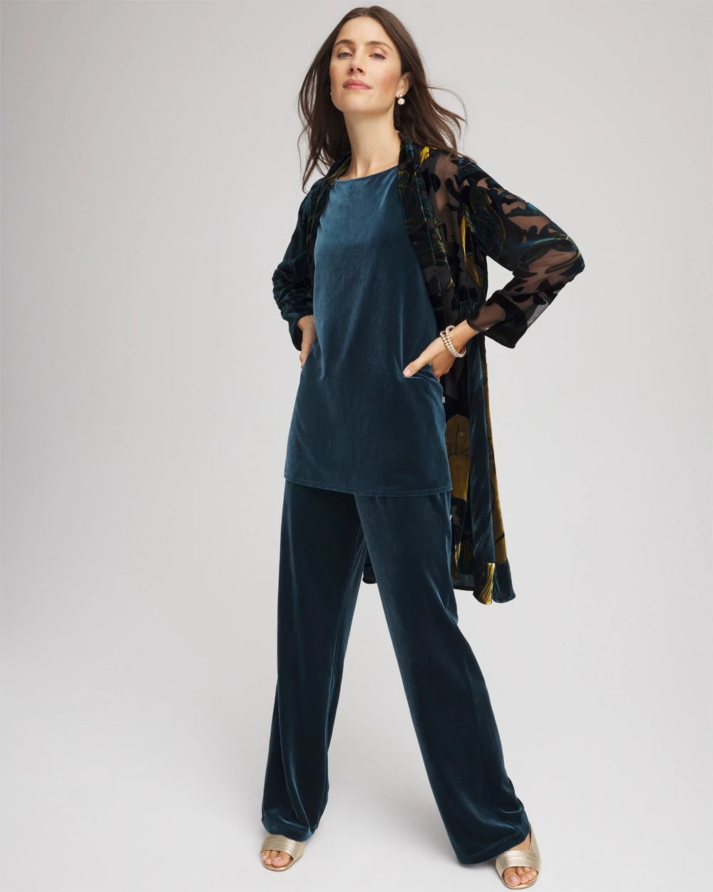 Travelers™ Collection Floral Burnout Kimono Jacket - Chico's