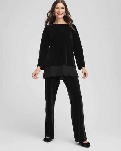 Travelers™ Chiffon Hem Velvet Tunic - Chico's