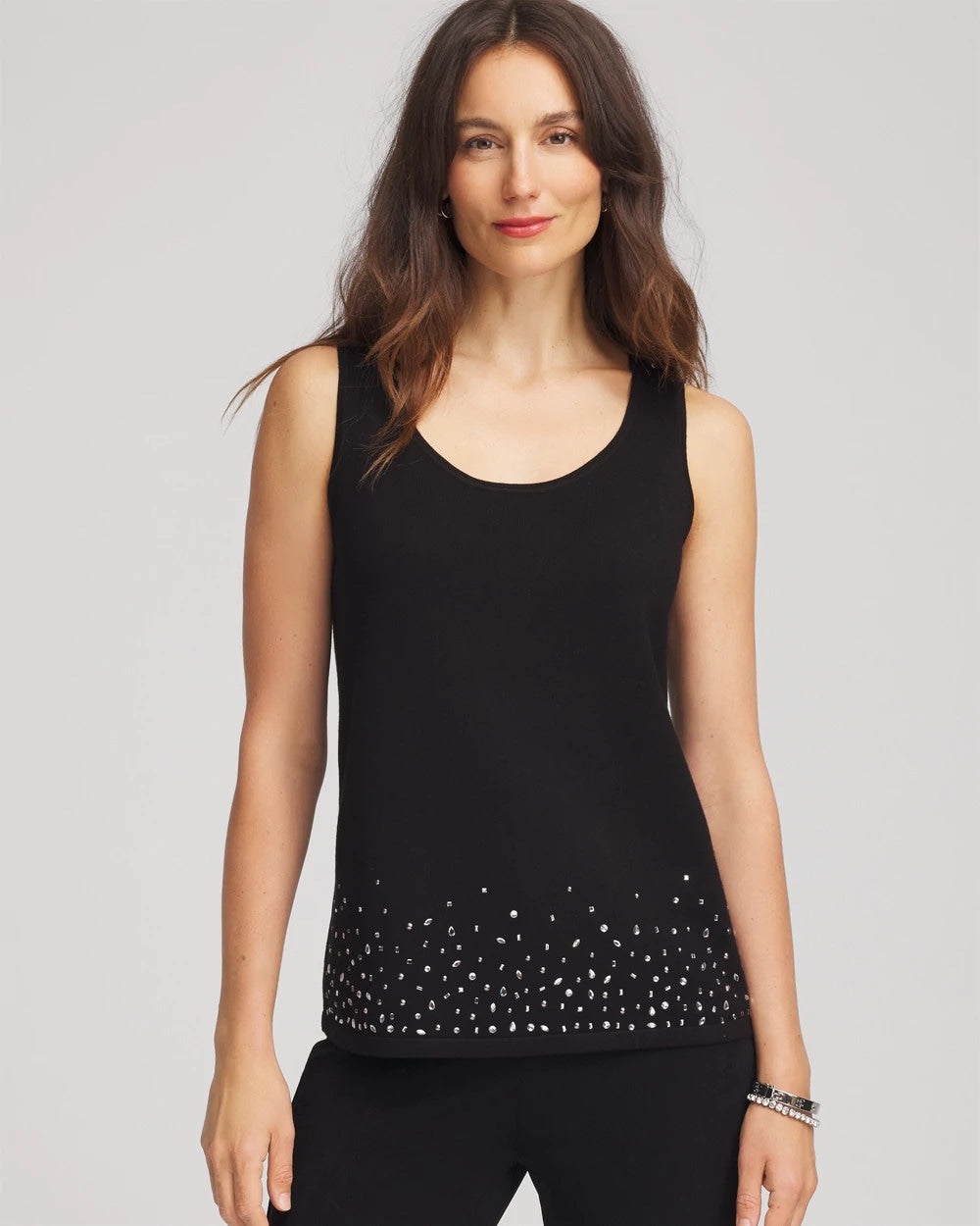 Travelers™ Embellished Scoopneck Tank - Chico's