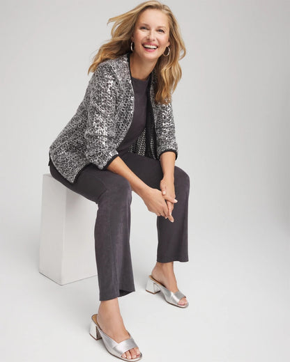 Travelers™ Collection Refined Sequins Netted Jacket - Chico's