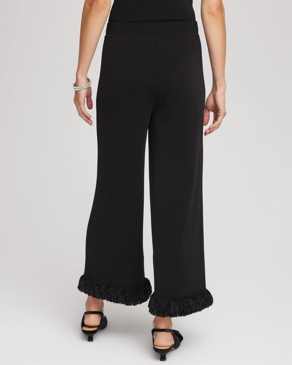 Travelers™ Collection Fringe Hem Cropped Pants - Chico's