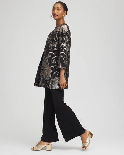 Travelers™ Collection Jacquard Floral Shine Jacket - Chico's
