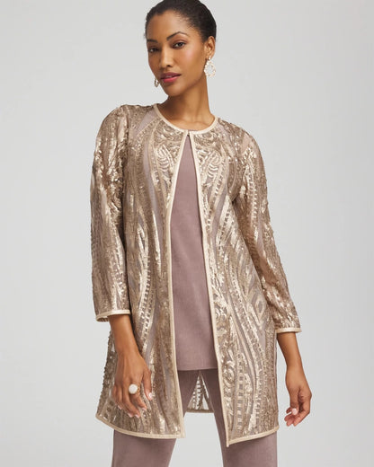 Travelers™ Collection Champagne Sequins Jacket - Chico's
