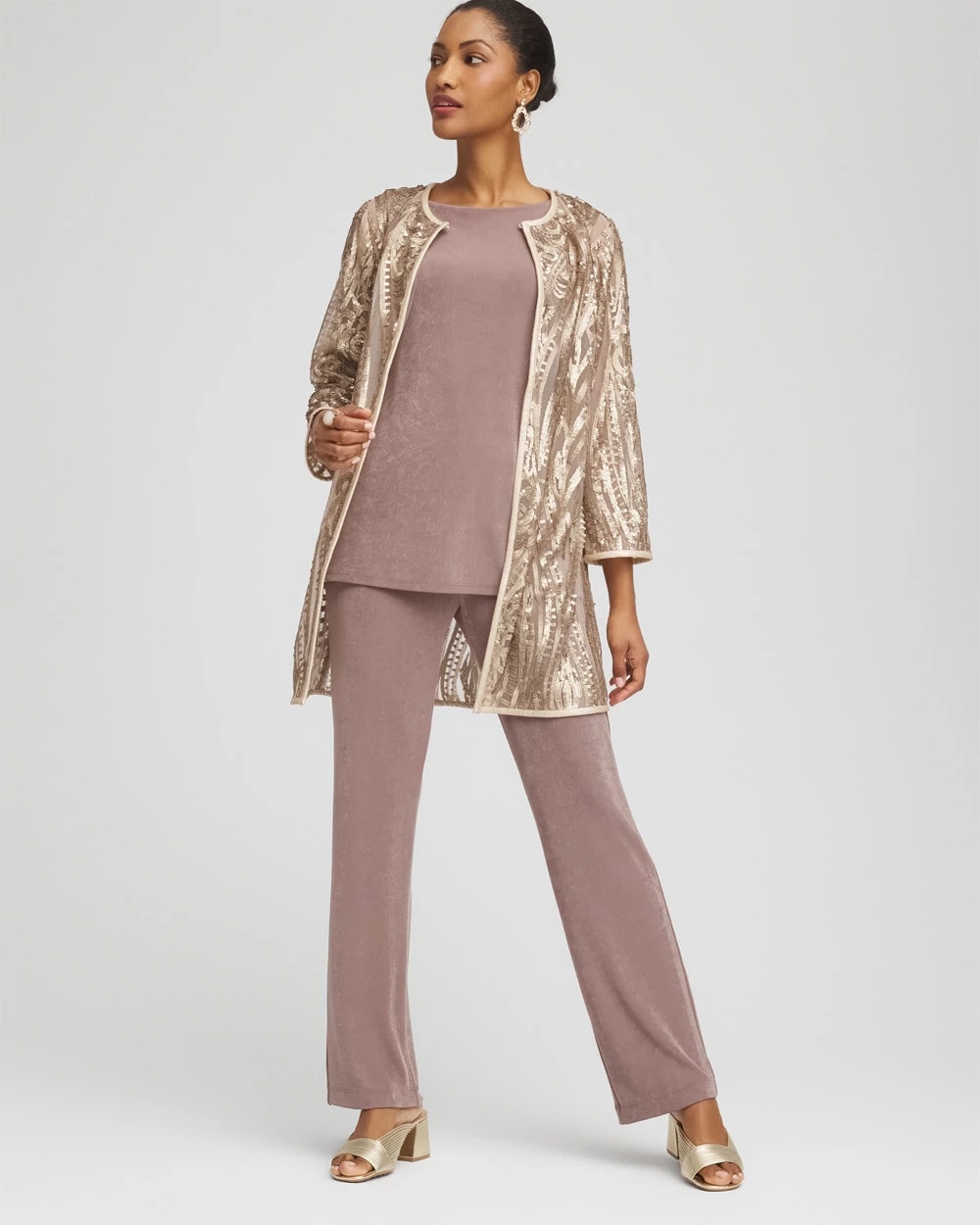 Travelers™ Collection Champagne Sequins Jacket - Chico's