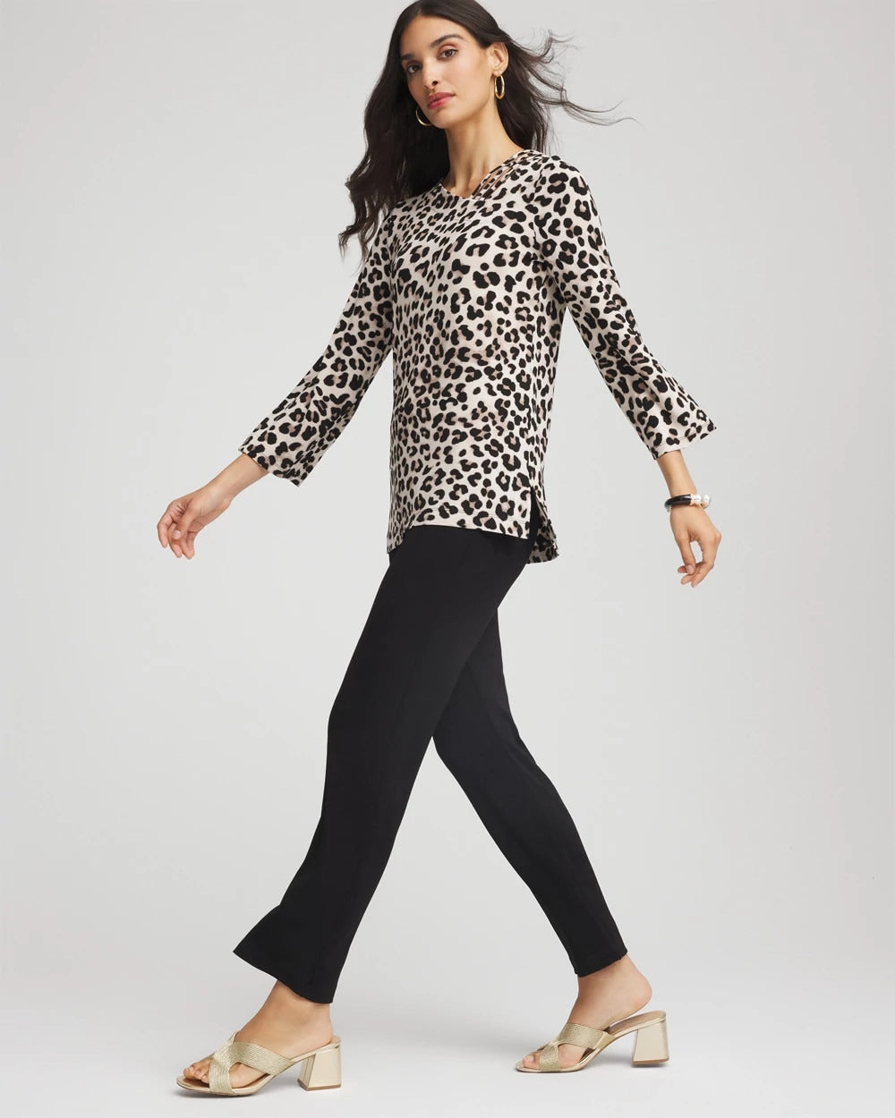 Travelers™ Animal-Print Lattice Top - Chico's