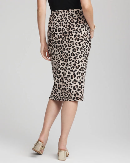 Travelers™ No Tummy Animal-Print Pencil Skirt - Chico's