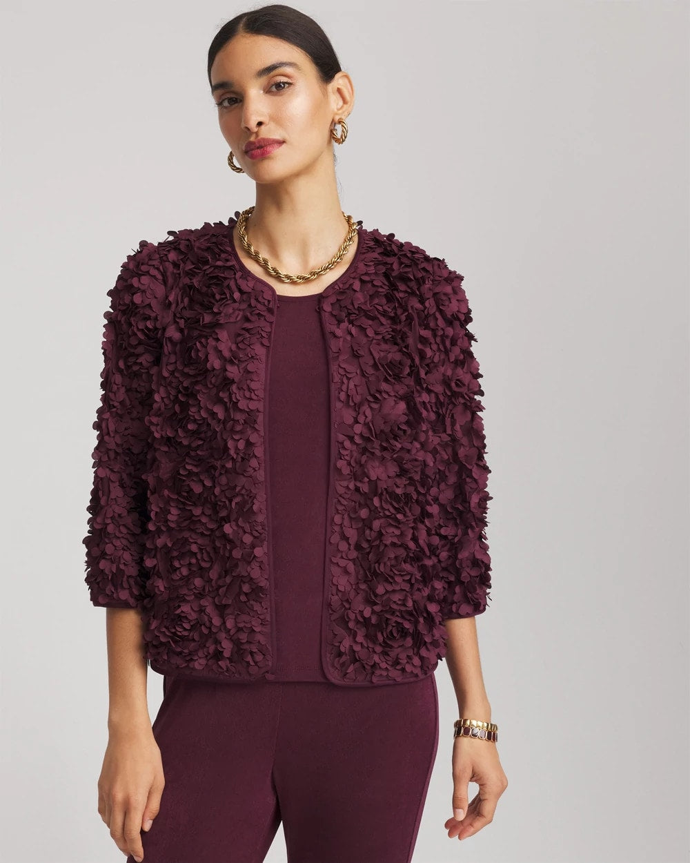 Travelers™ Collection Textured Rosette Jacket - Chico's