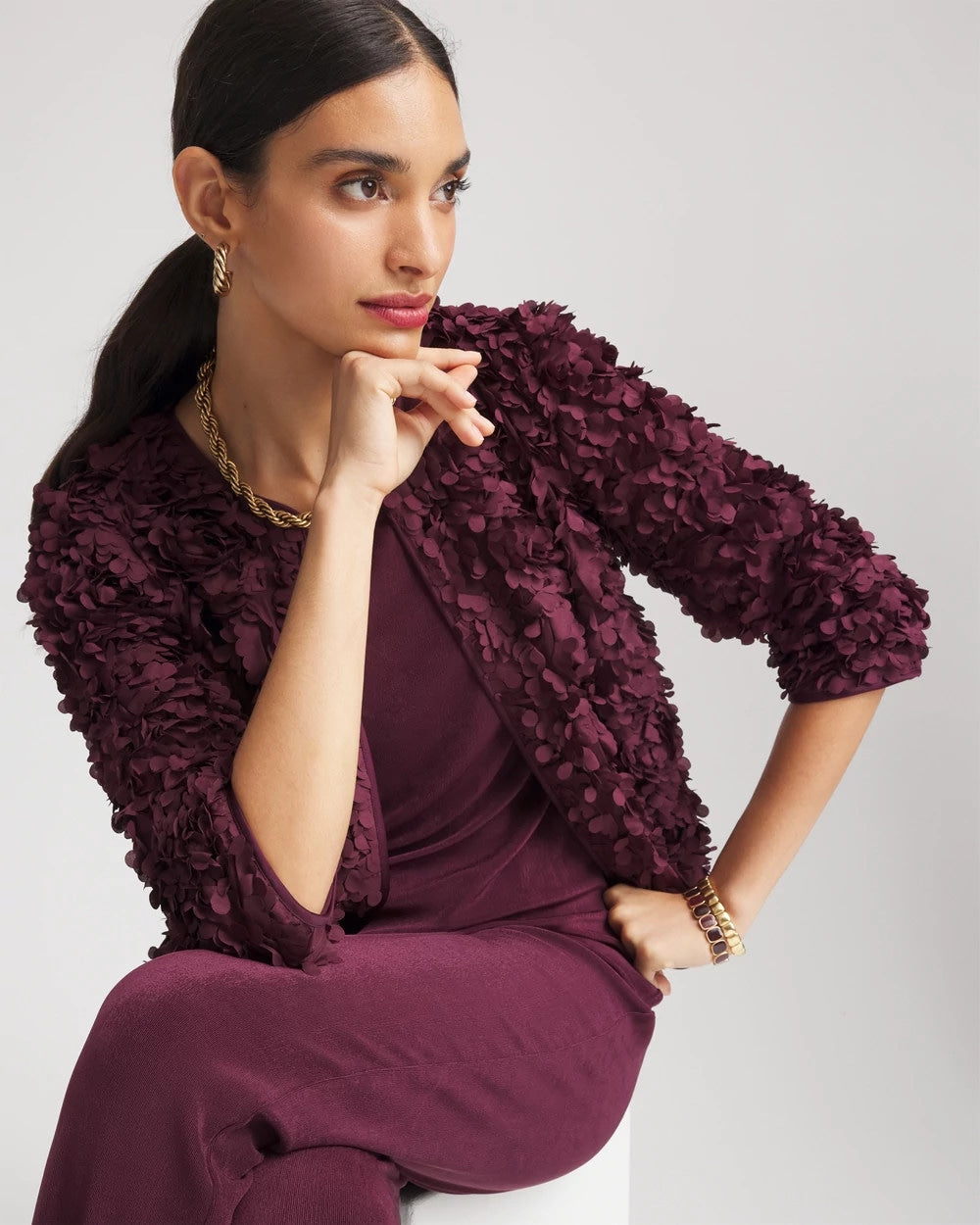 Travelers™ Collection Textured Rosette Jacket - Chico's