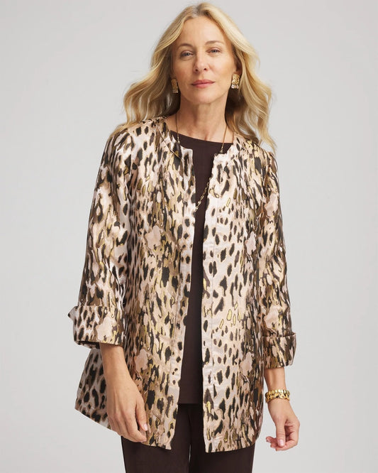 Travelers™ Collection Animal Jacquard Jacket - Chico's