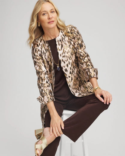Travelers™ Collection Animal Jacquard Jacket - Chico's