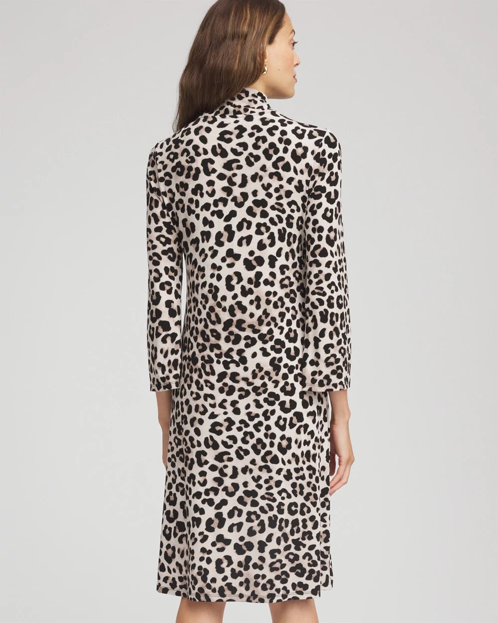 Travelers™ Animal-Print Mockneck Midi Dress - Chico's