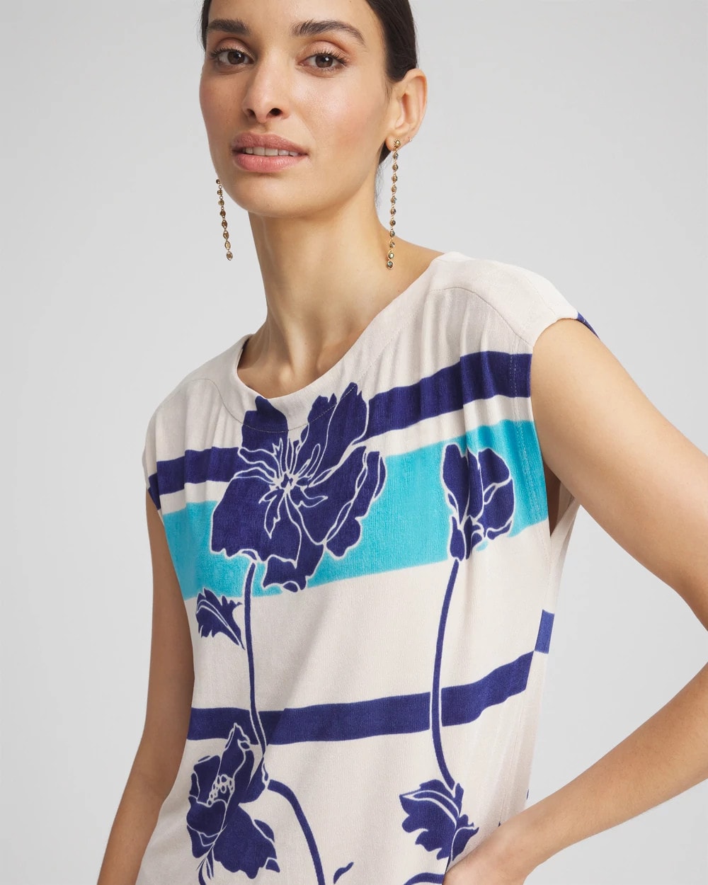 Travelers™ Wildflower Cap-Sleeved Column Dress - Chico's