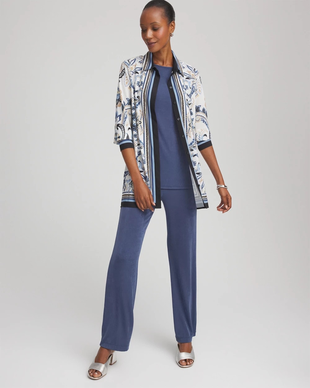 Travelers™ Collection Paisley Mesh Shirt Jacket - Chico's