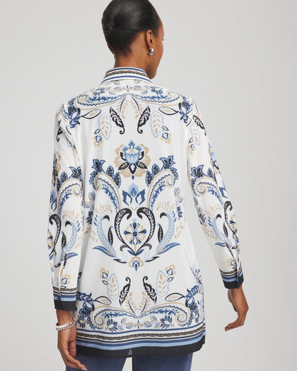 Travelers™ Collection Paisley Mesh Shirt Jacket - Chico's