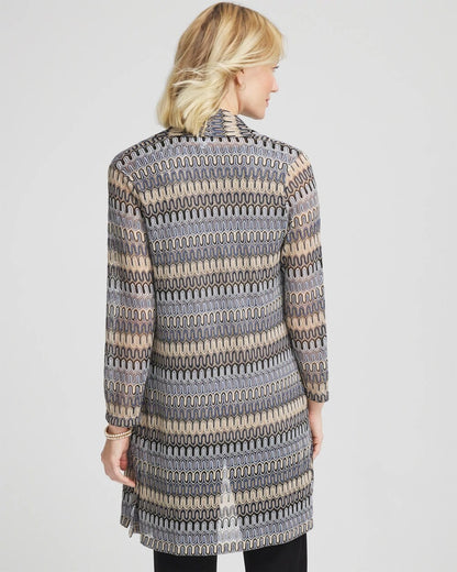 Travelers™ Knit Chevron Open-Front Cardigan - Chico's