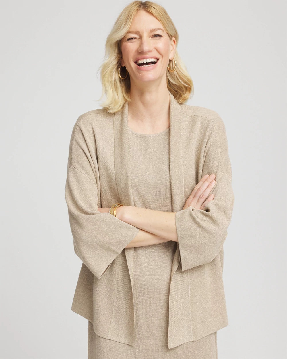 Travelers™ Collection Metallic Knit Cardigan - Chico's