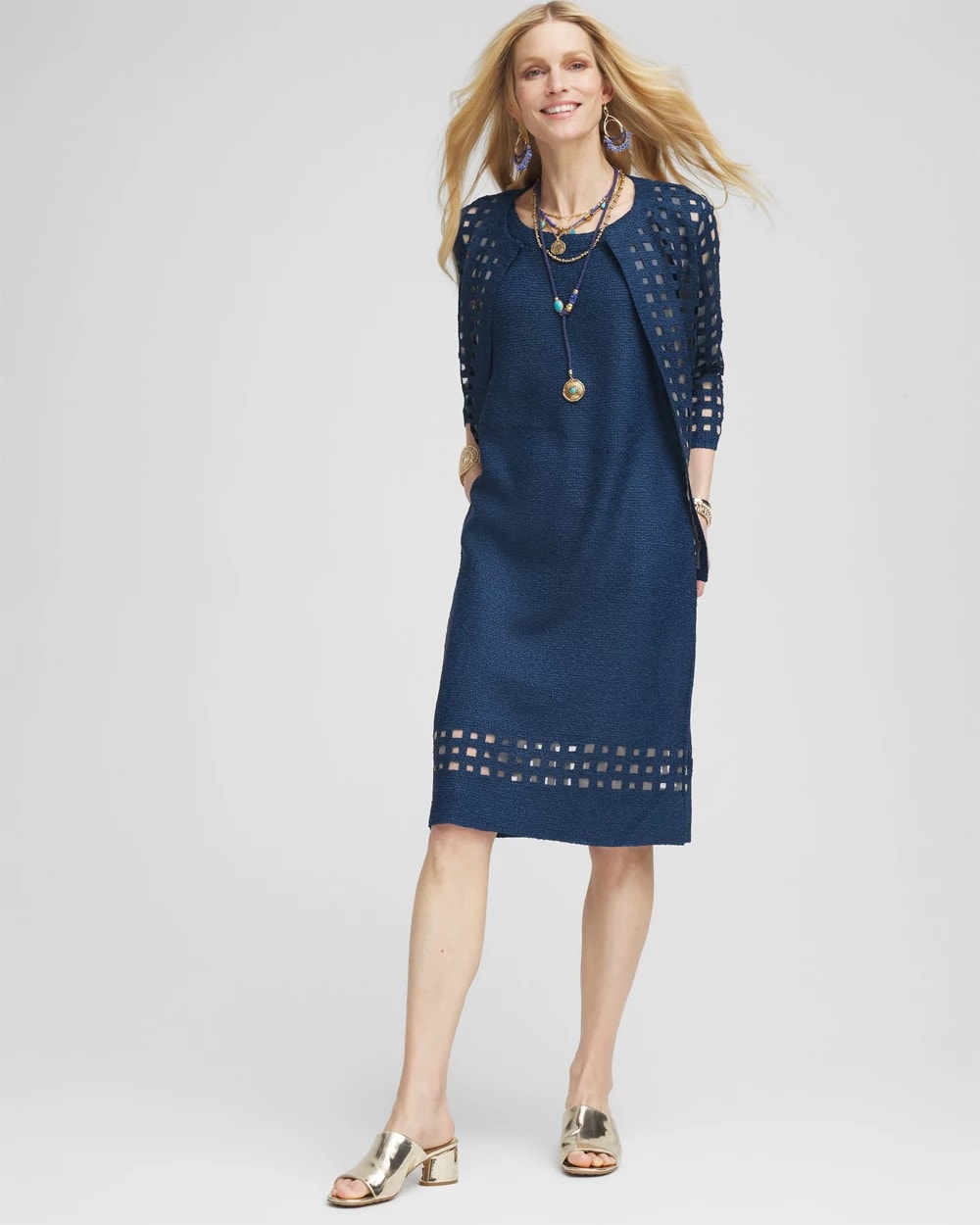 Travelers™ Sleeveless Crushed Cutout-Hem Dress - Chico's