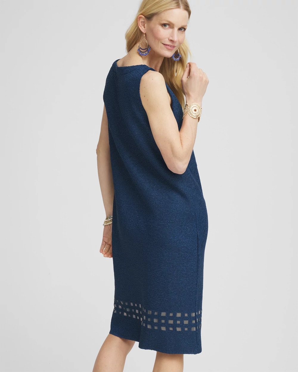 Travelers™ Sleeveless Crushed Cutout-Hem Dress - Chico's