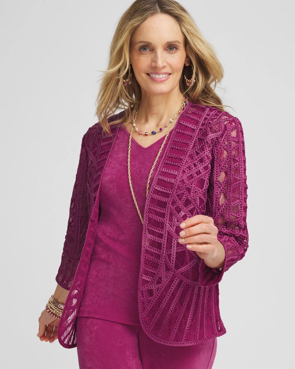 Travelers™ Collection Embroidered Lace Cutwork Jacket - Chico's