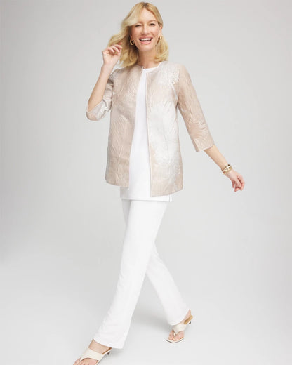 Travelers™ Collection Metallic 3/4 Sleeve Jacket - Chico's