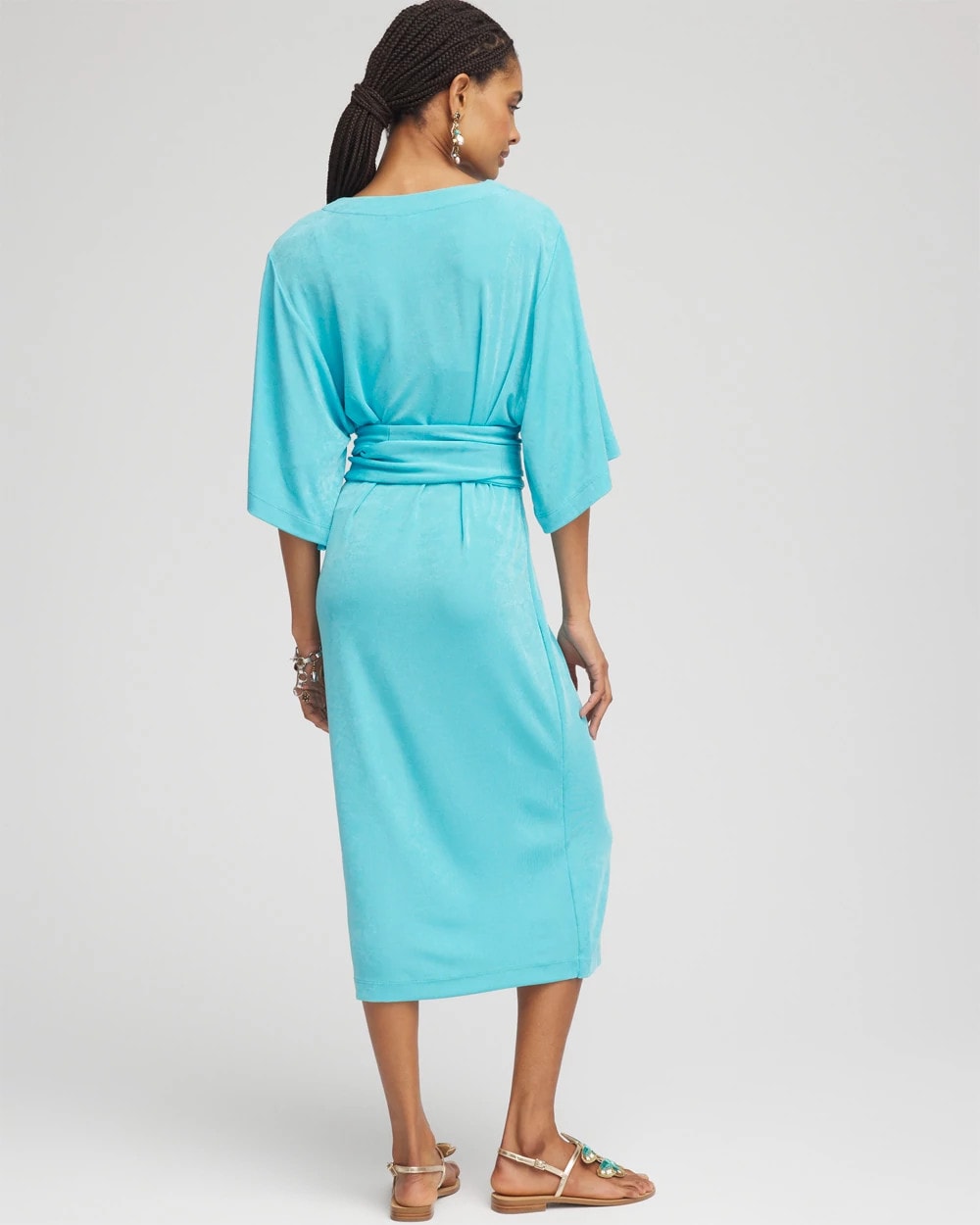 Travelers™ Kimono Sleeved V-Neck Dress - Chico's
