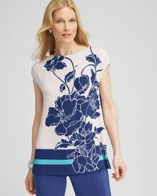 Travelers™ Wildflower Cap-Sleeved Tunic - Chico's