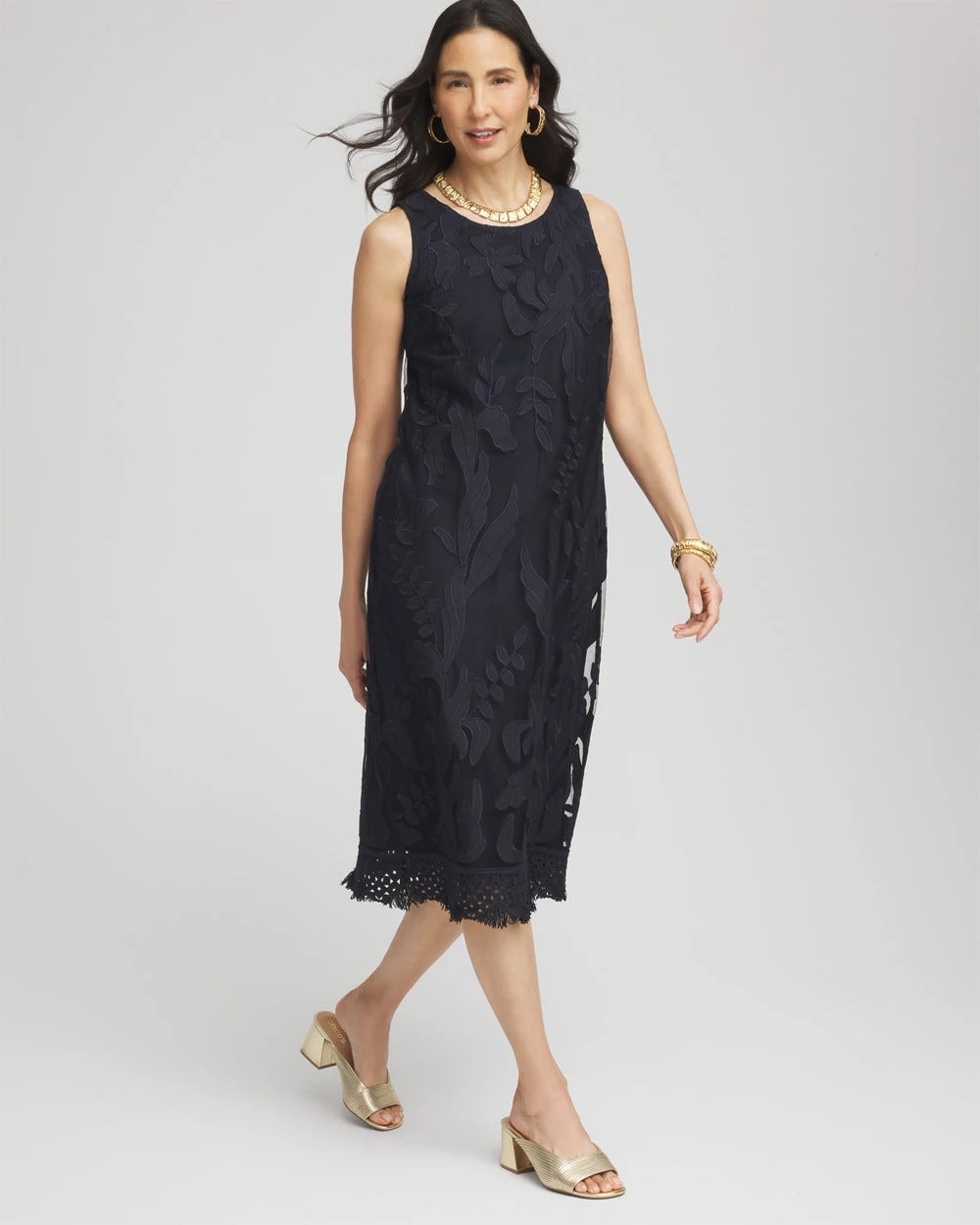 Travelers™ Mesh Appliqué Midi Dress - Chico's