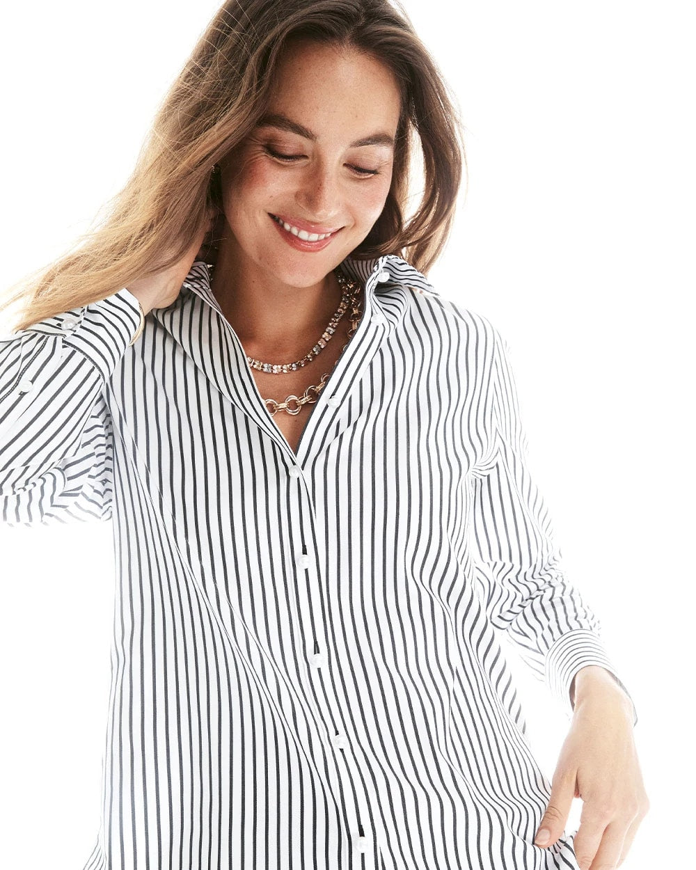 No Iron™ Lurex Striped Shirt - Chico's