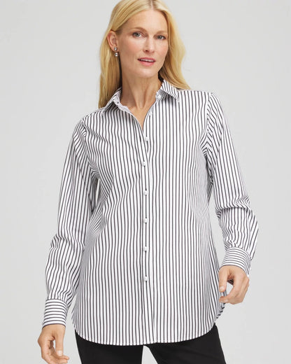 No Iron™ Lurex Striped Shirt - Chico's