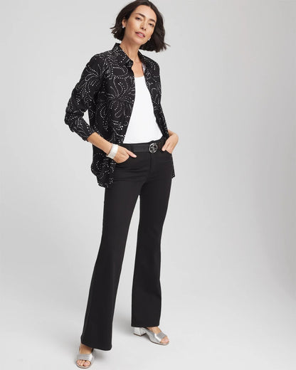 No Iron™ Findot Print Sateen Shirt - Chico's