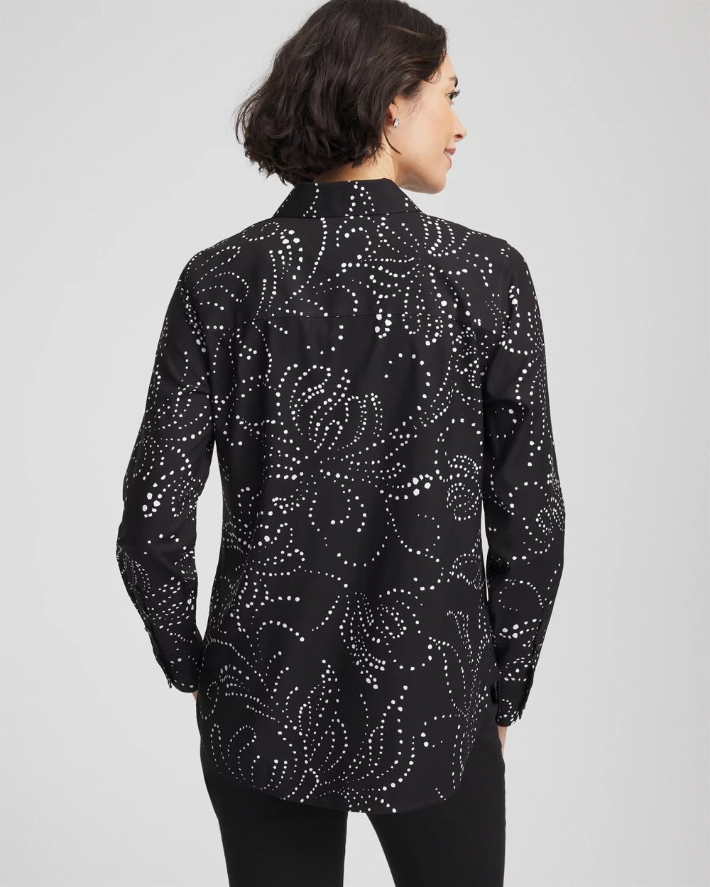 No Iron™ Findot Print Sateen Shirt - Chico's