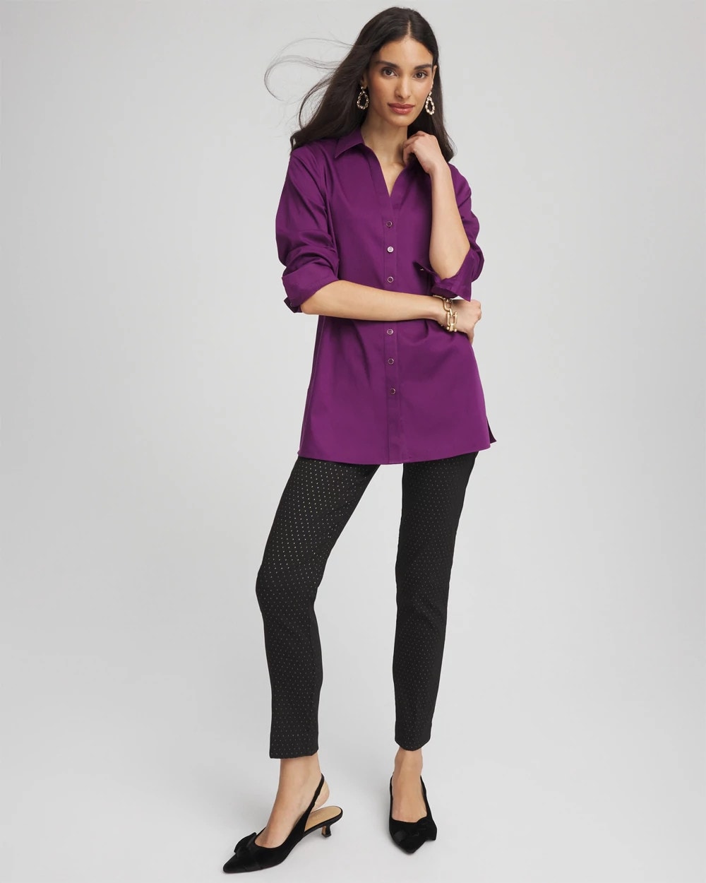 No Iron™ Novelty Button Tunic - Chico's