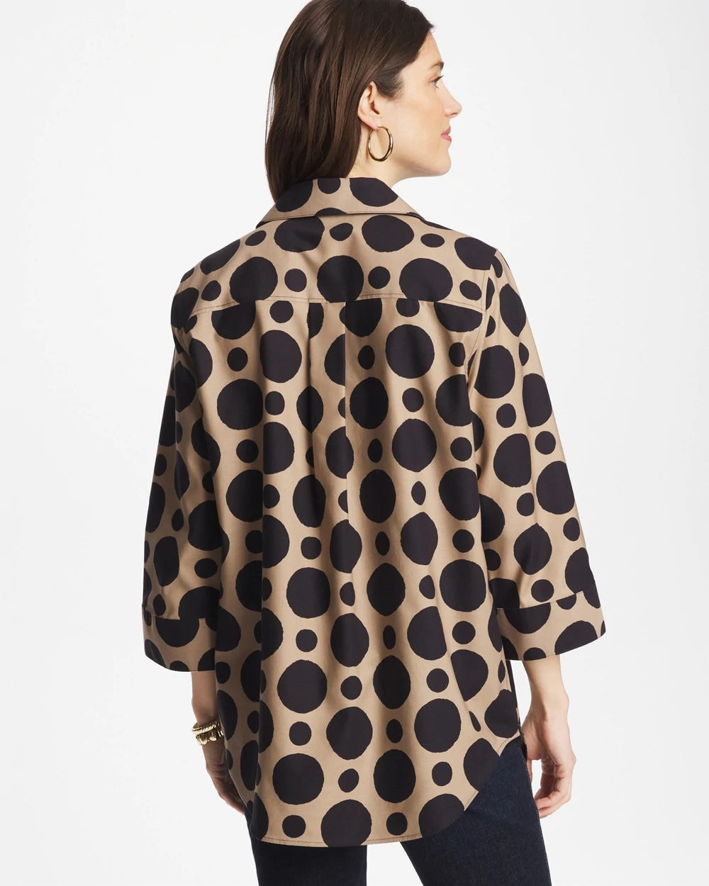 No Iron™ Stretch Global Dots Popover Tunic - Chico's